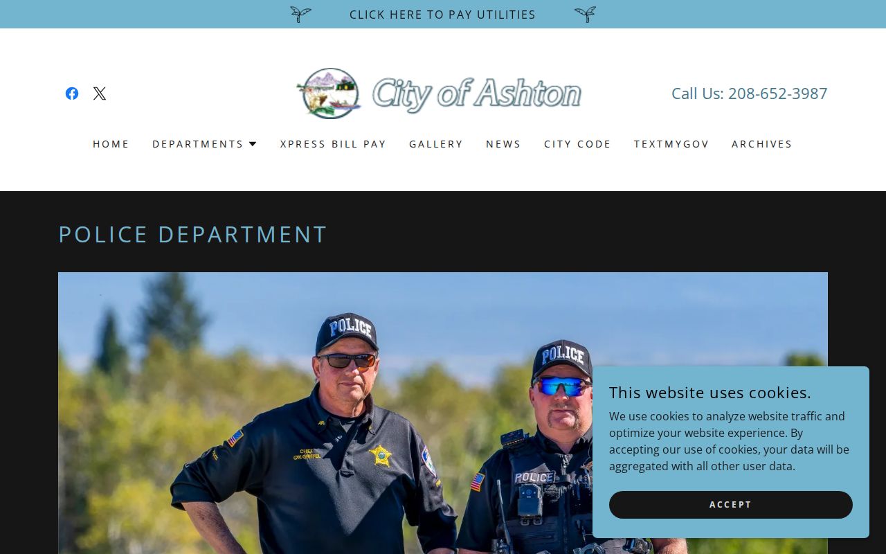 Ashton Police Department official page