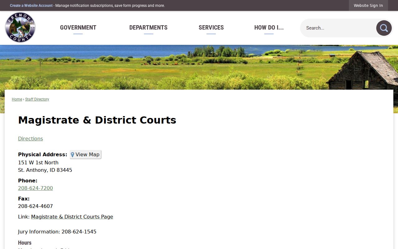 Fremont County criminal court records office directory